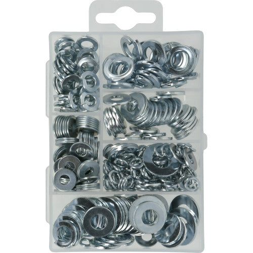 Zinc Flat and Split Lock Washers Kit - 277 Pieces