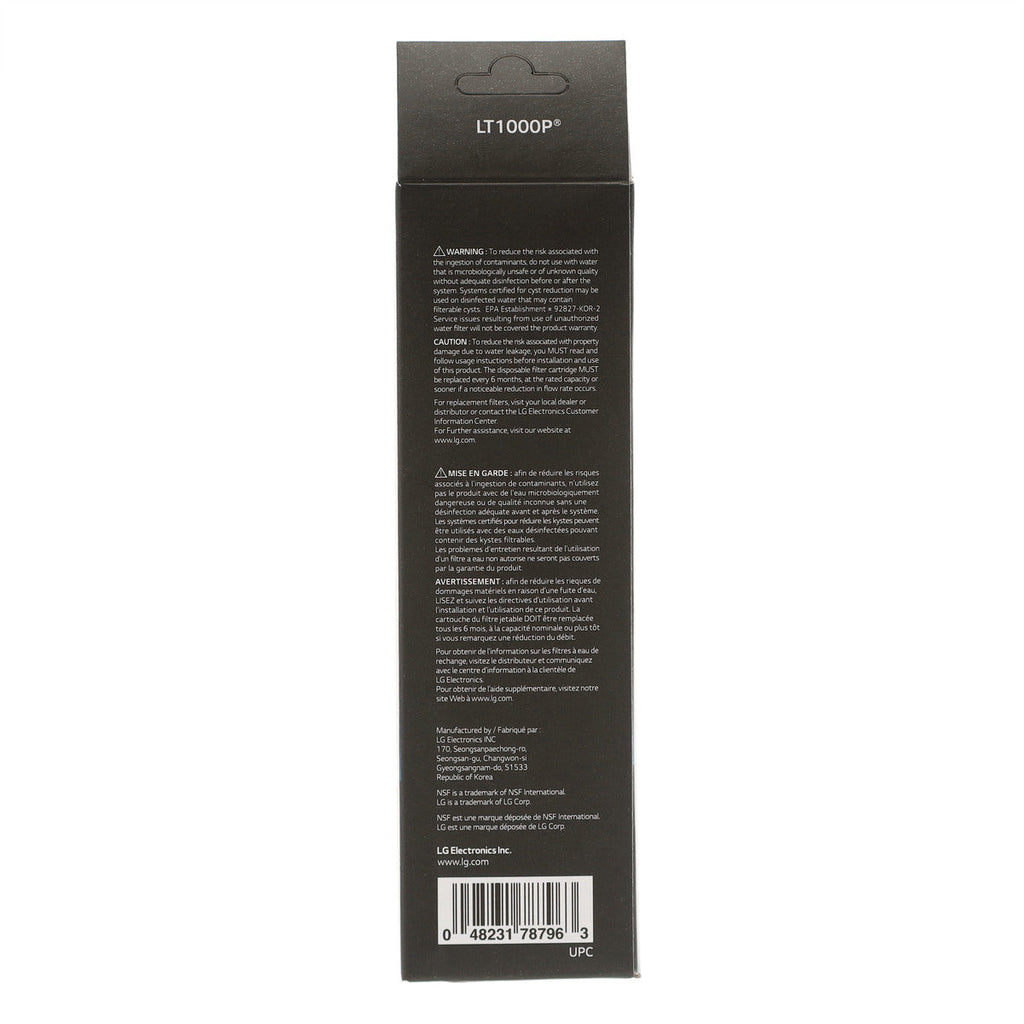 AGF80300704 Refrigerator Water Filter LT1000P - XPart Supply Ltd.