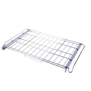 Range gliding oven rack / shelf assembly