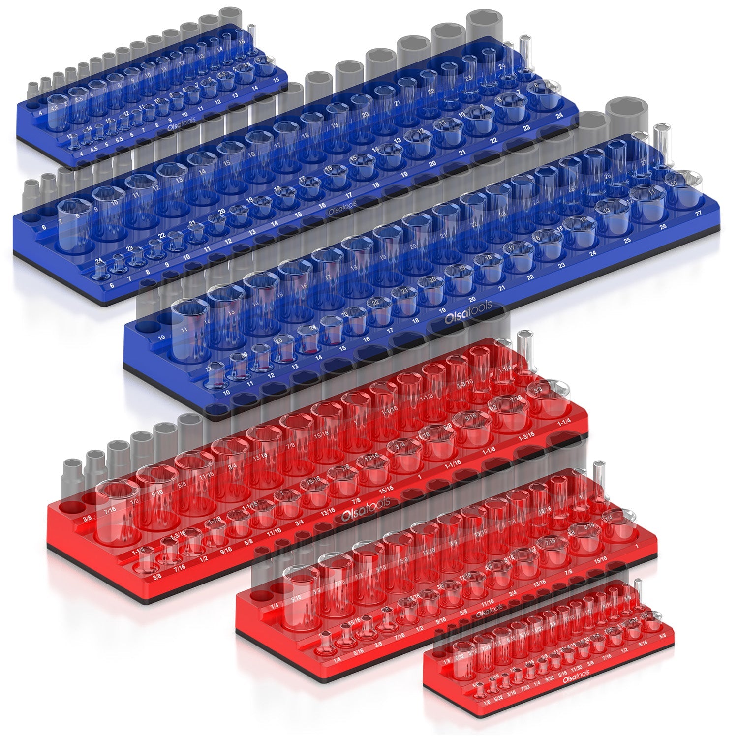 3-Row Magnetic Socket Holder