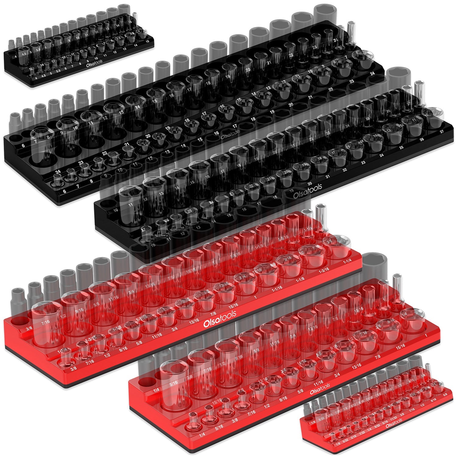 3-Row Magnetic Socket Holder