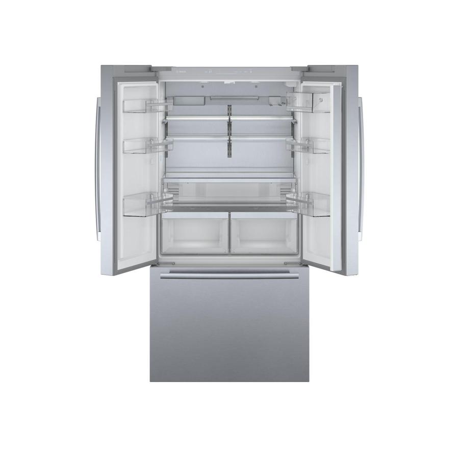 Bosch - 35.625 Inch 20.8 cu. ft French Door Refrigerator in Stainless - B36CT80SNS