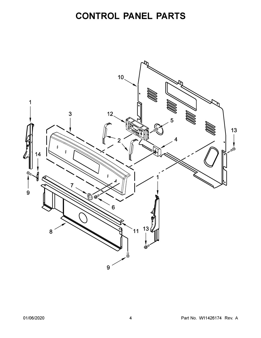 W11536795 Range Electronic Control Board - XPart Supply