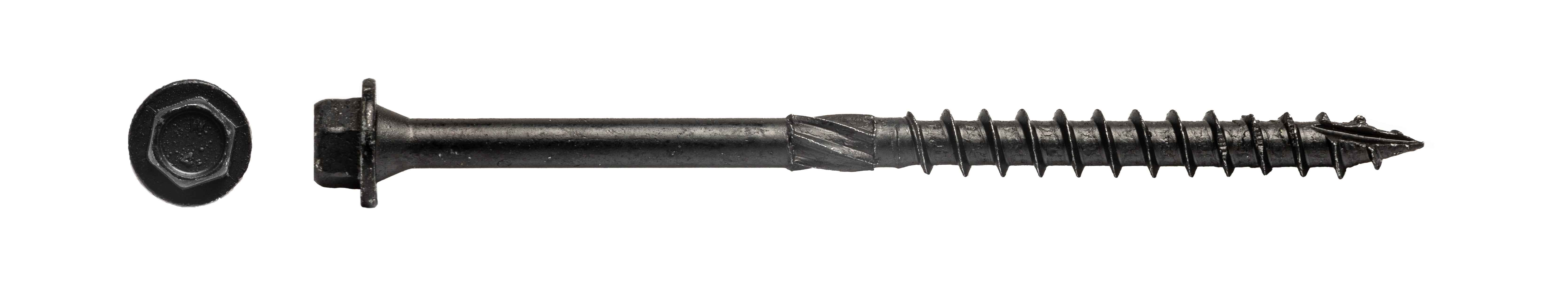 17 x 5" Hex Head Black Log Screw (25/Bucket)