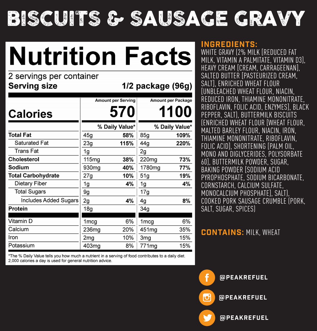 Peak Breakfast Pack 2.0 - XPart Supply