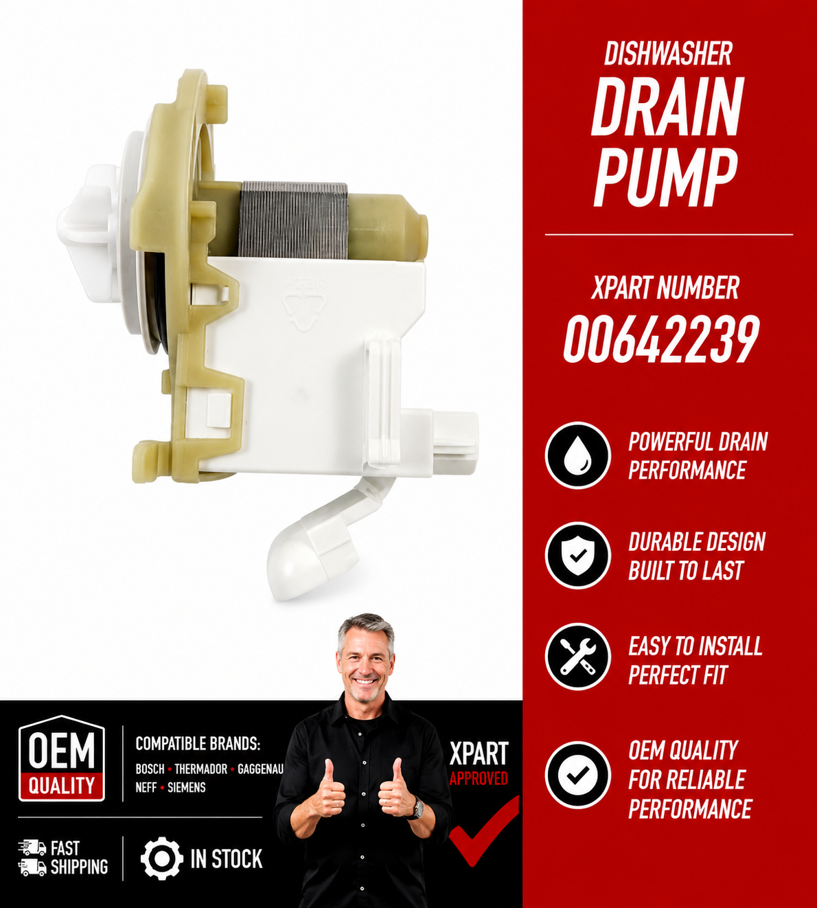 00642239 Dishwasher Drain Pump