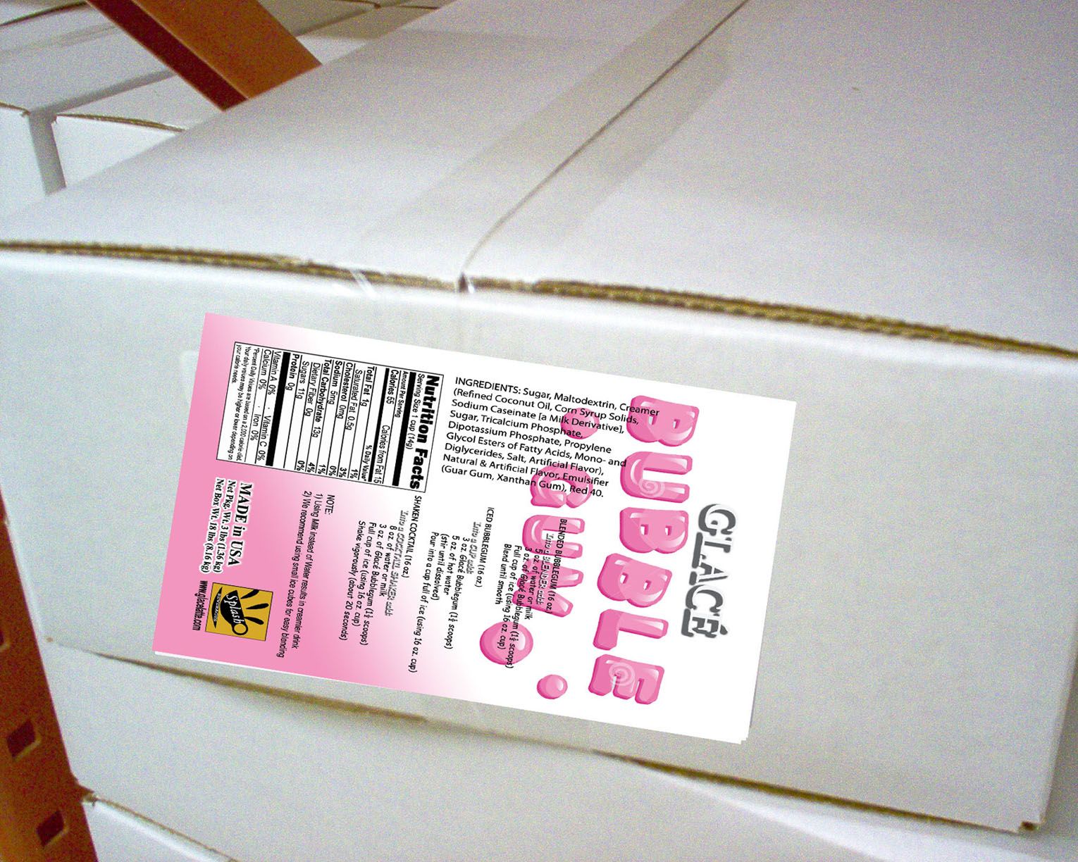 Bubblegum 4 in 1 Bubble Tea / Latte and Frappe Mix - Ships Free Within Canada on Orders Above CAD $199