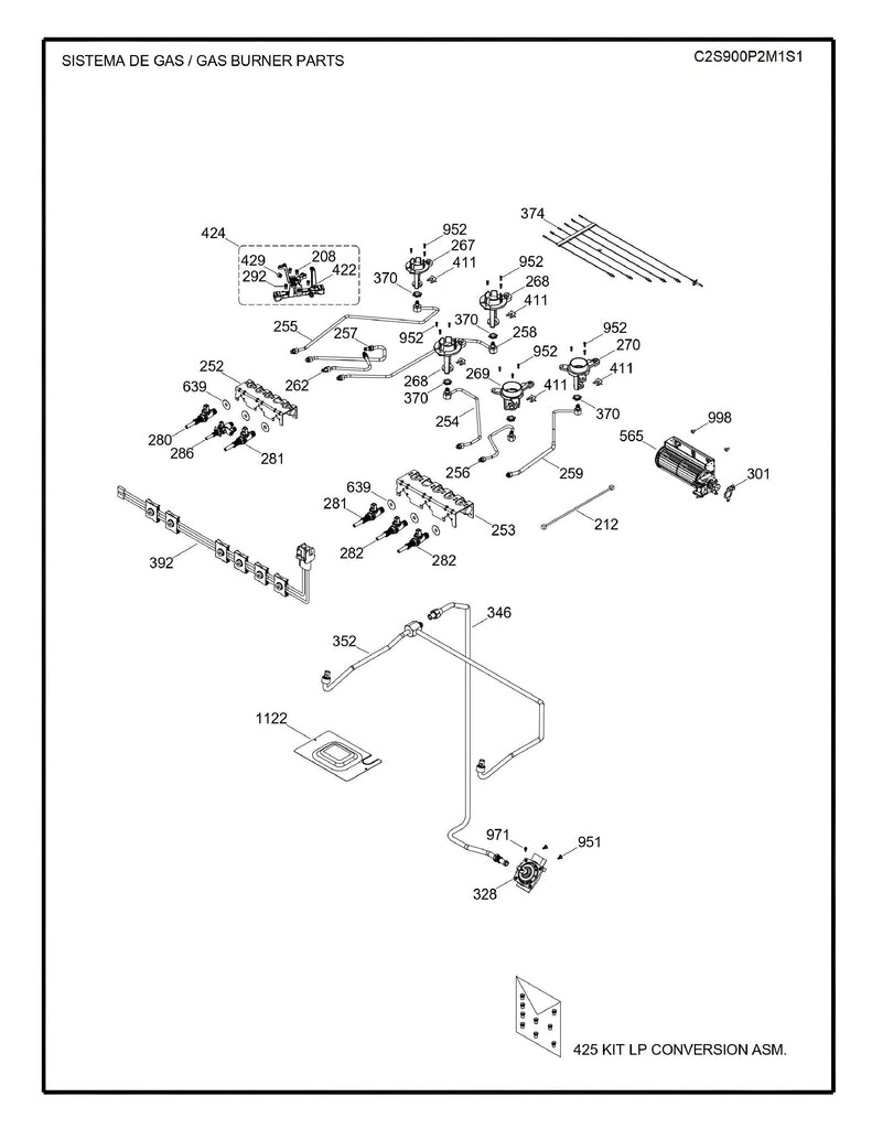WS01F08619 Top Burner - XPart Supply Ltd.