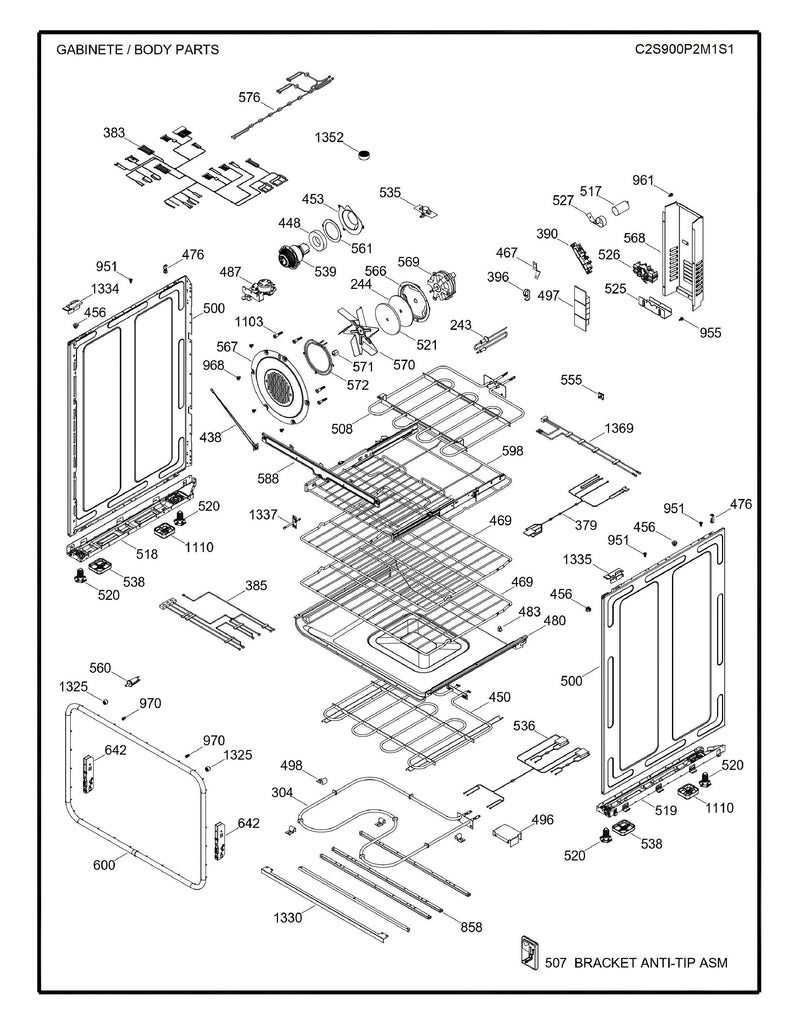 WS01A01105 Range Oven Convection Fan Mounting Nut, Replaces 245B2002P001 - XPart Supply Ltd.
