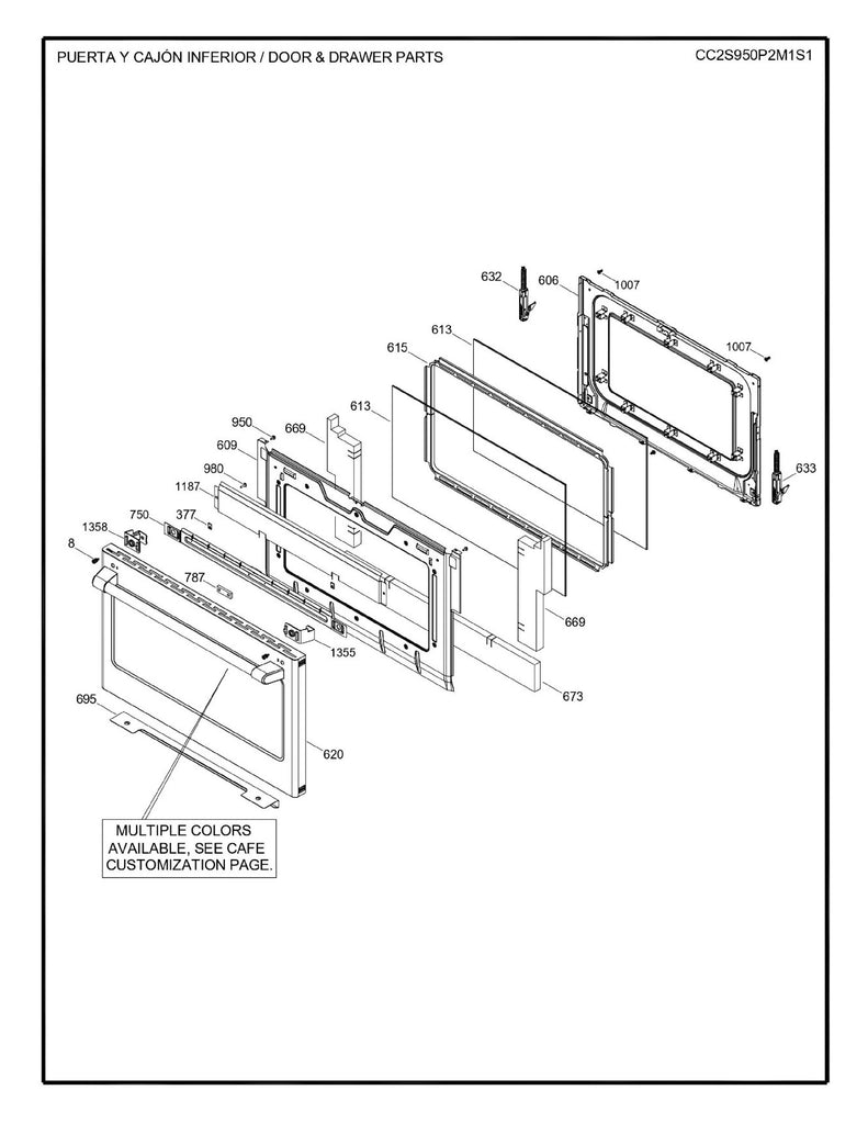 WS01L17323 Oven Glass & Panel Door ASM - XPart Supply