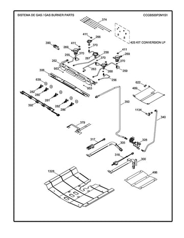 Broil burner, Vision oven burner