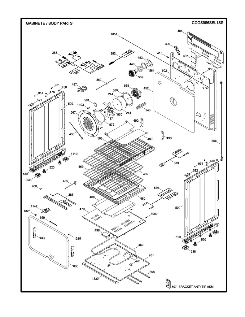 WS01F08640 Range Oven Machine Board With Frame - XPart Supply Ltd.