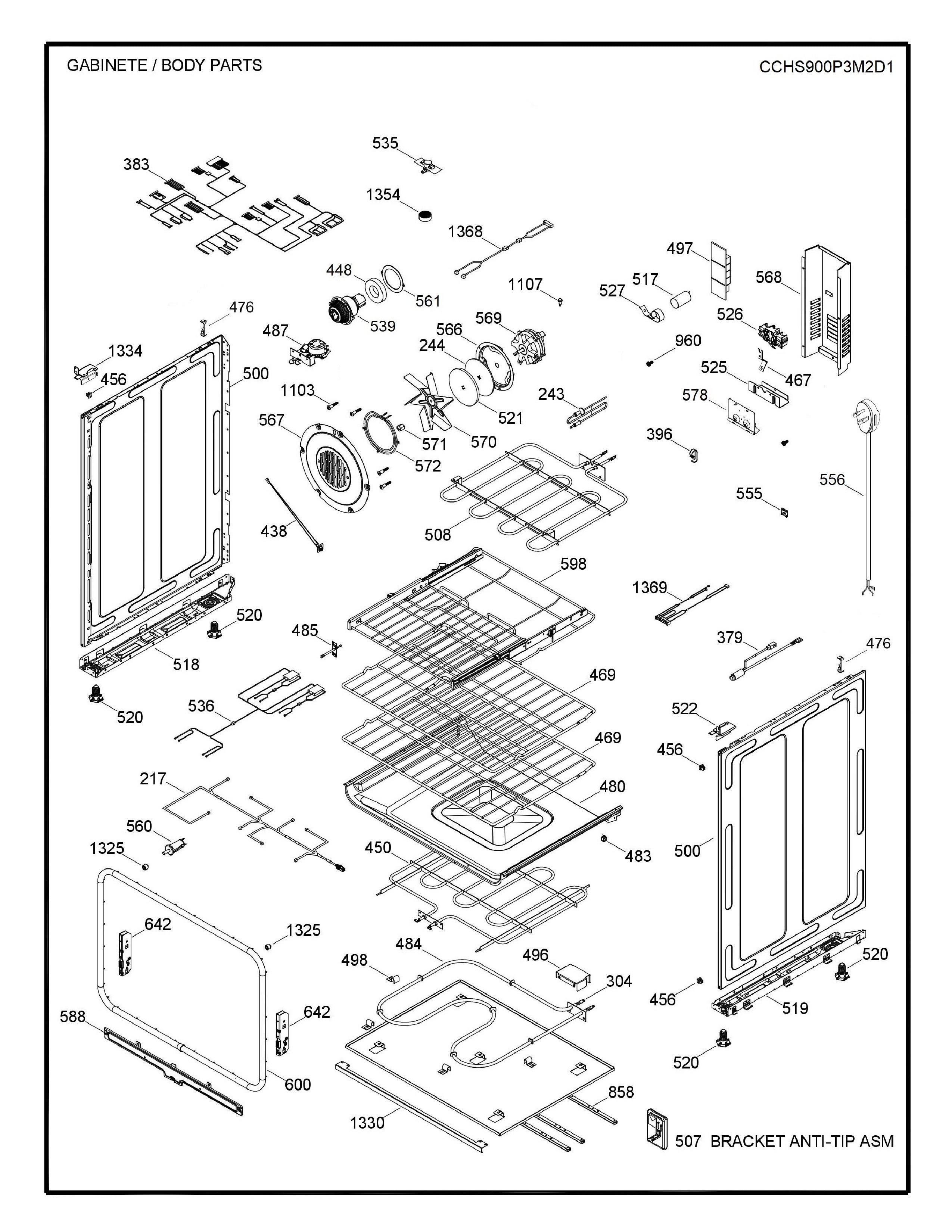 WS01F09357 Oven Control ASM