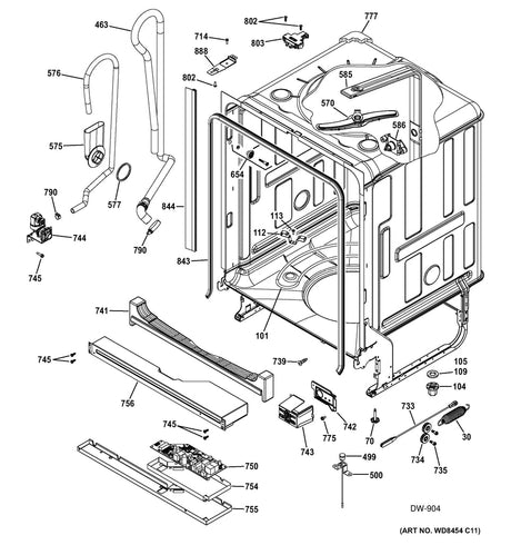 WG04A02383 Dishwasher Door Spring - XPart Supply