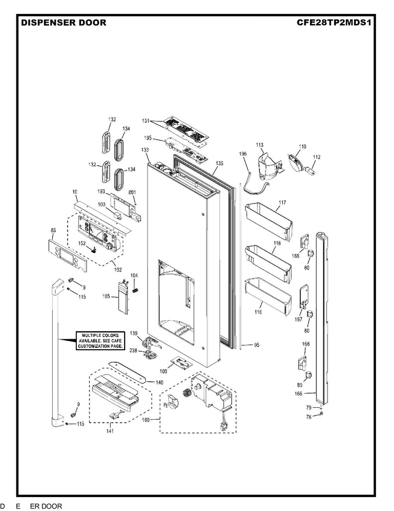 WG03L05424 Refrigerator Paddle Front Switch assy - XPart Supply