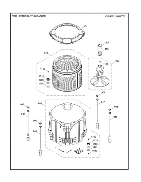 WW03A00247 Washer Inner Tub Assembly - XPart Supply