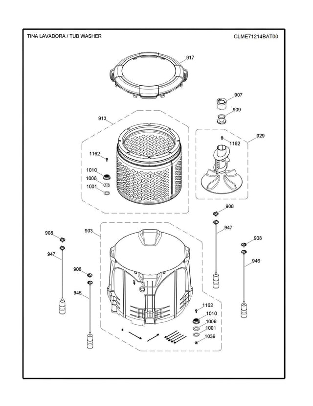 WW03A00249 Washer Outer Tub Assembly - XPart Supply