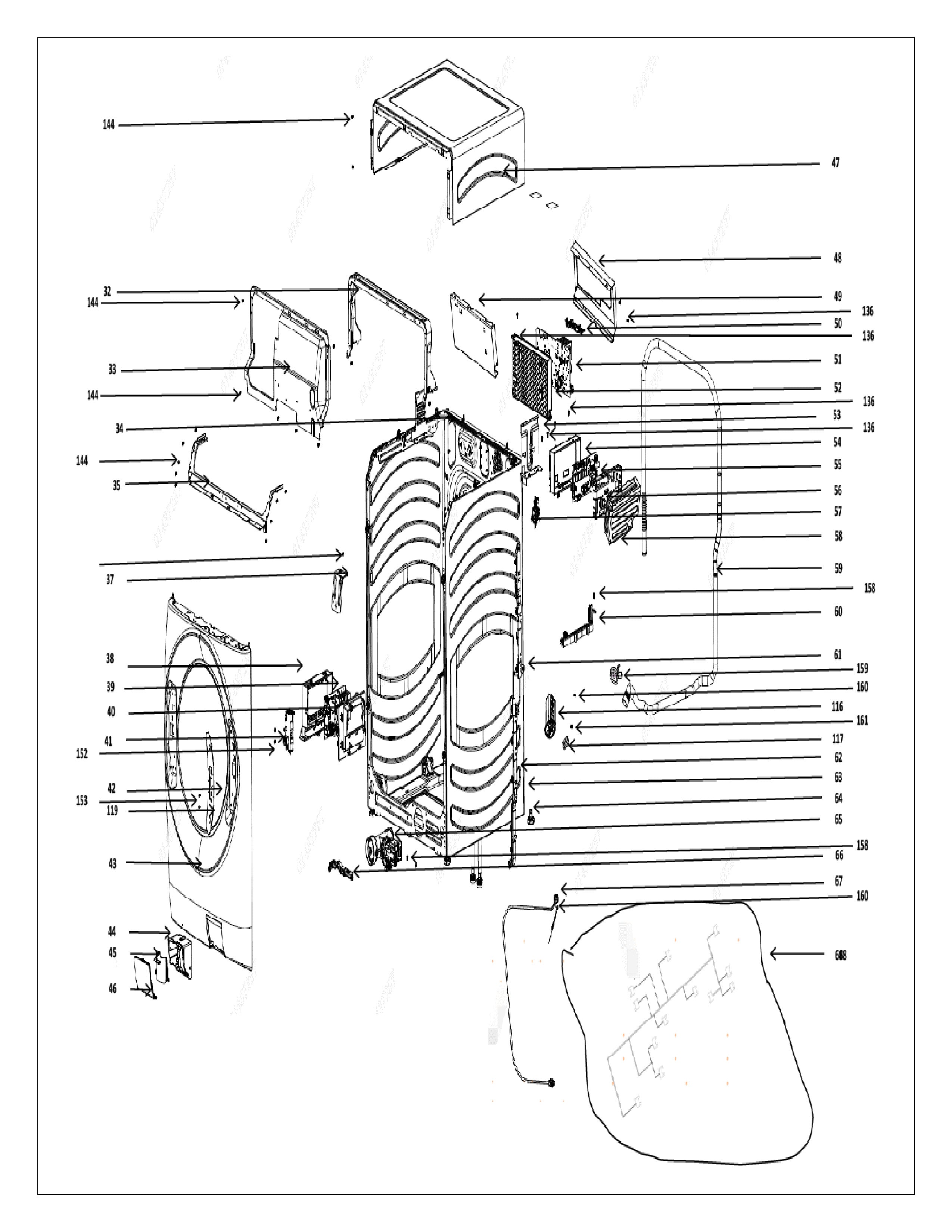 WG04F12798 Washer Dryer Main Control Board - XPart Supply Ltd.