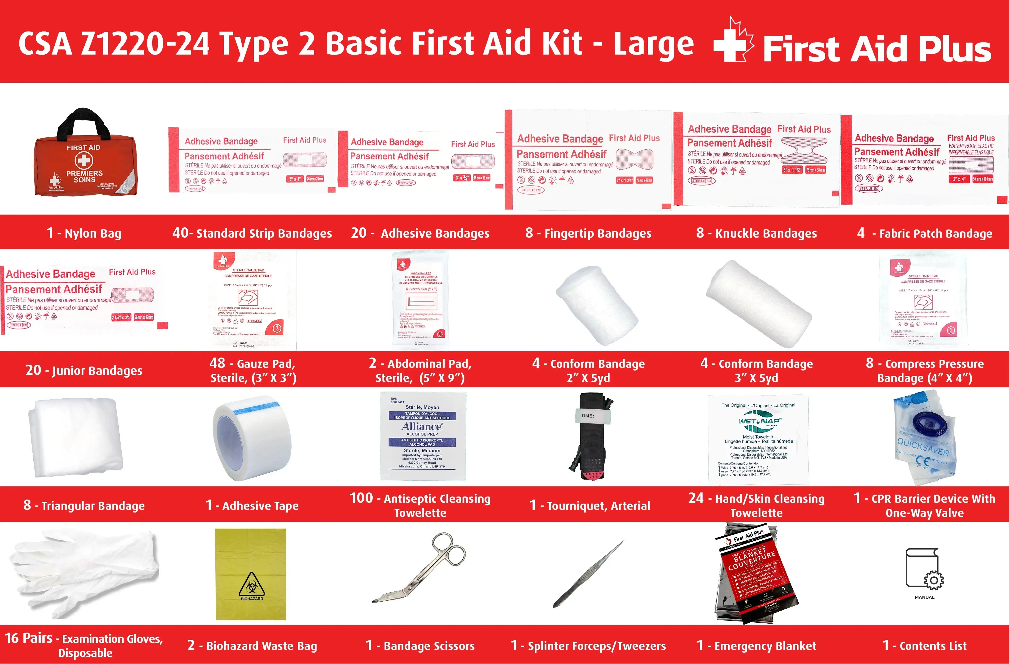 CSA First Aid Kit, Type 2 Basic - Large (51-100 Workers)