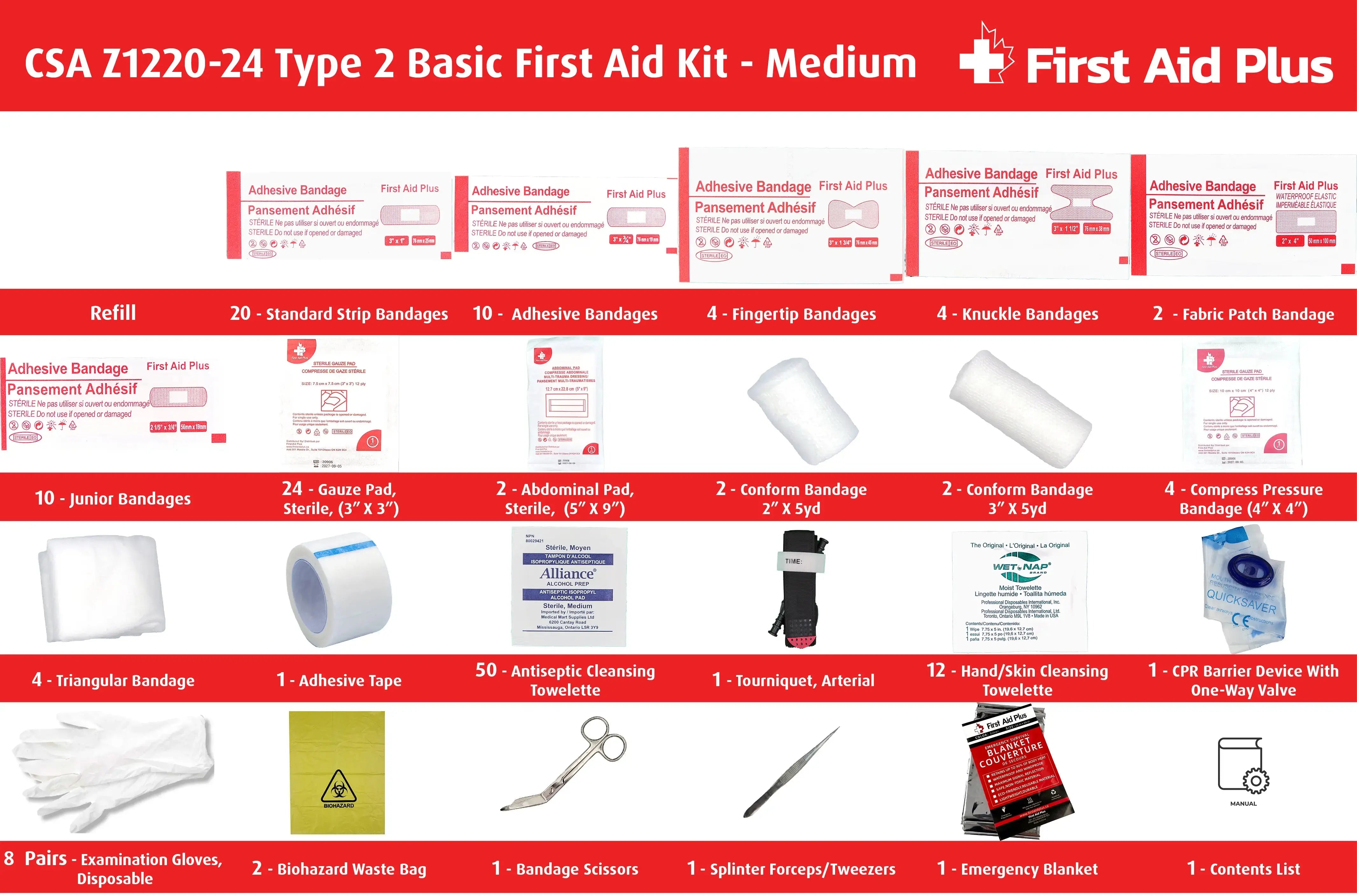 CSA Type 2 Basic First Aid Kit - Medium (26-50 Workers)