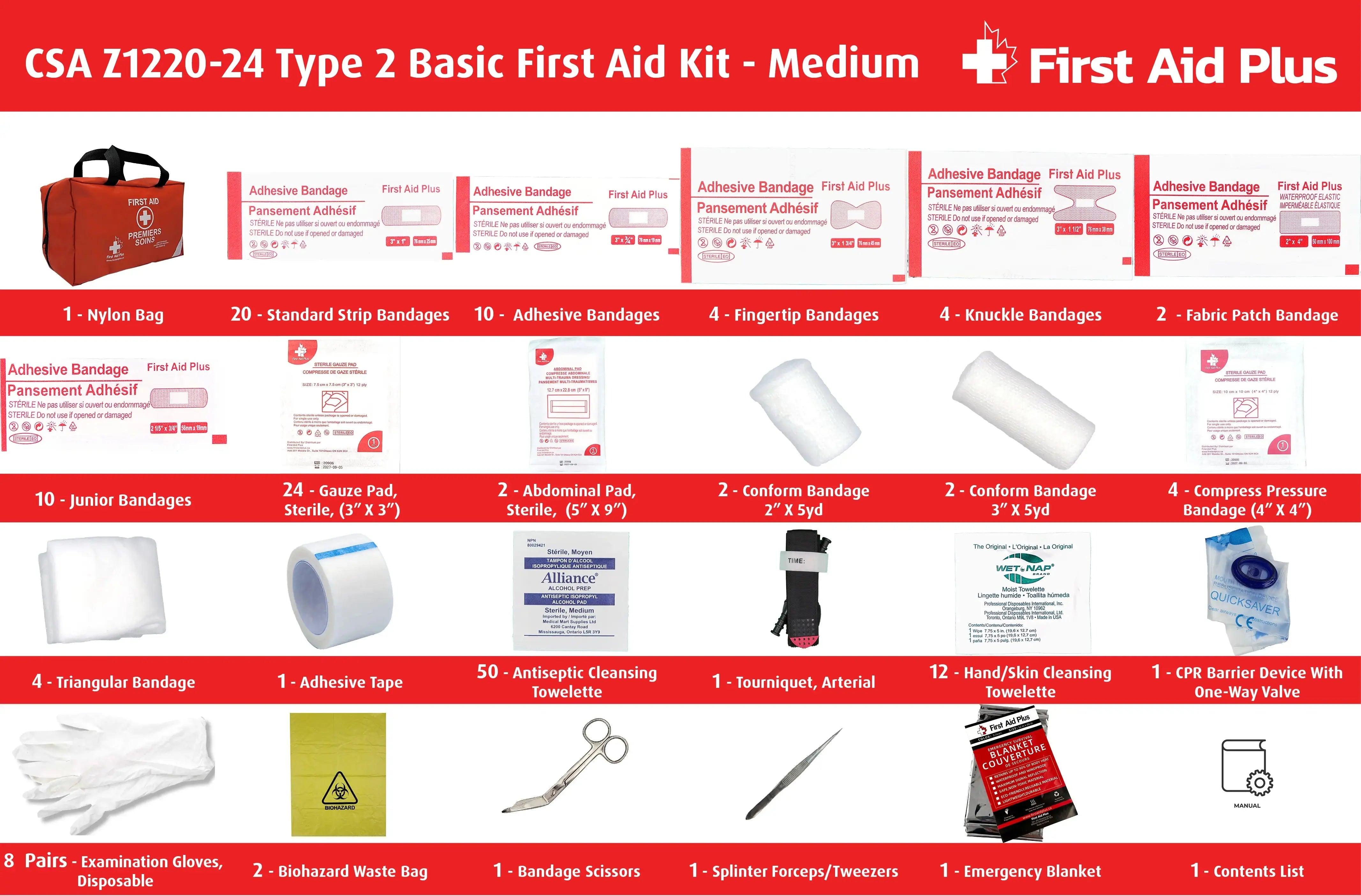CSA Type 2 Basic First Aid Kit - Medium (26-50 Workers)