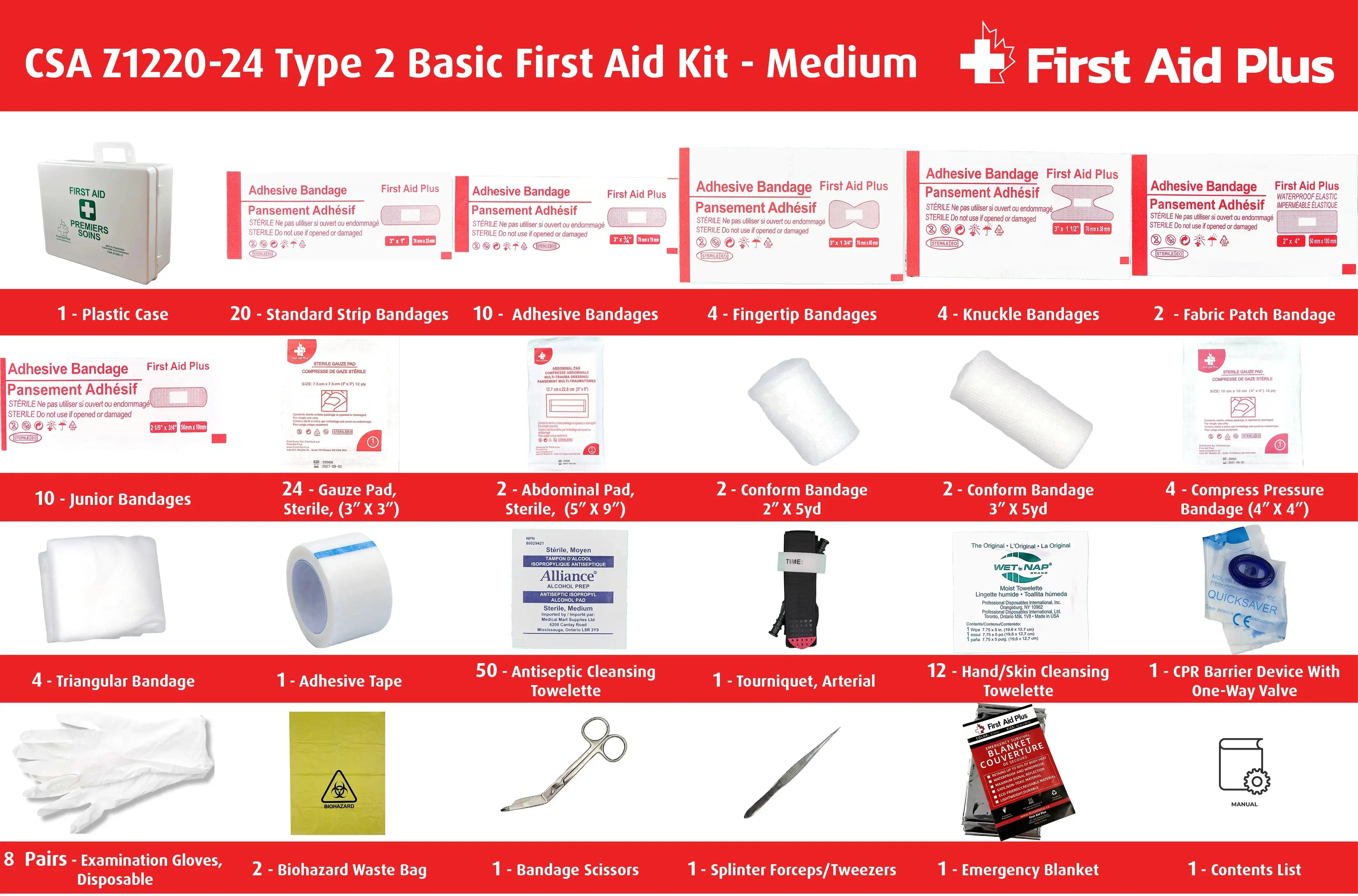 CSA Type 2 Basic First Aid Kit - Medium (26-50 Workers)