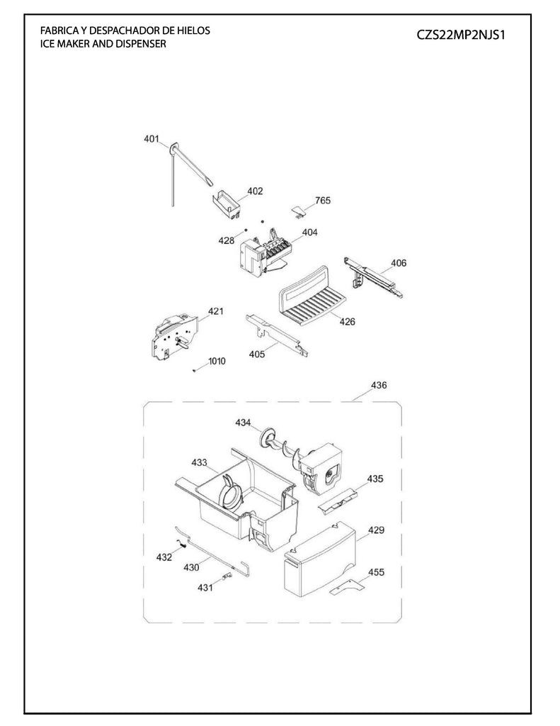 WR01L14330 Refrigerator Bucket & Auger ASM - XPart Supply