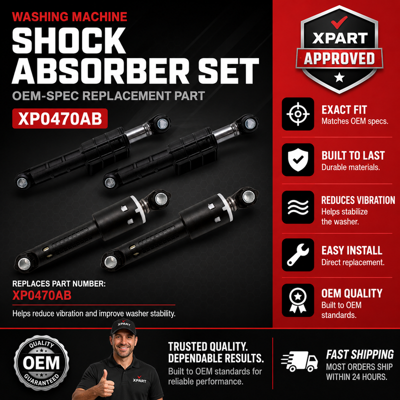 XPart Samsung Washing Machine Shock Absorber Set XP0470AB — Fixes Vibration & Drum Banging