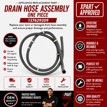 Drain Hose Assembly, One Piece