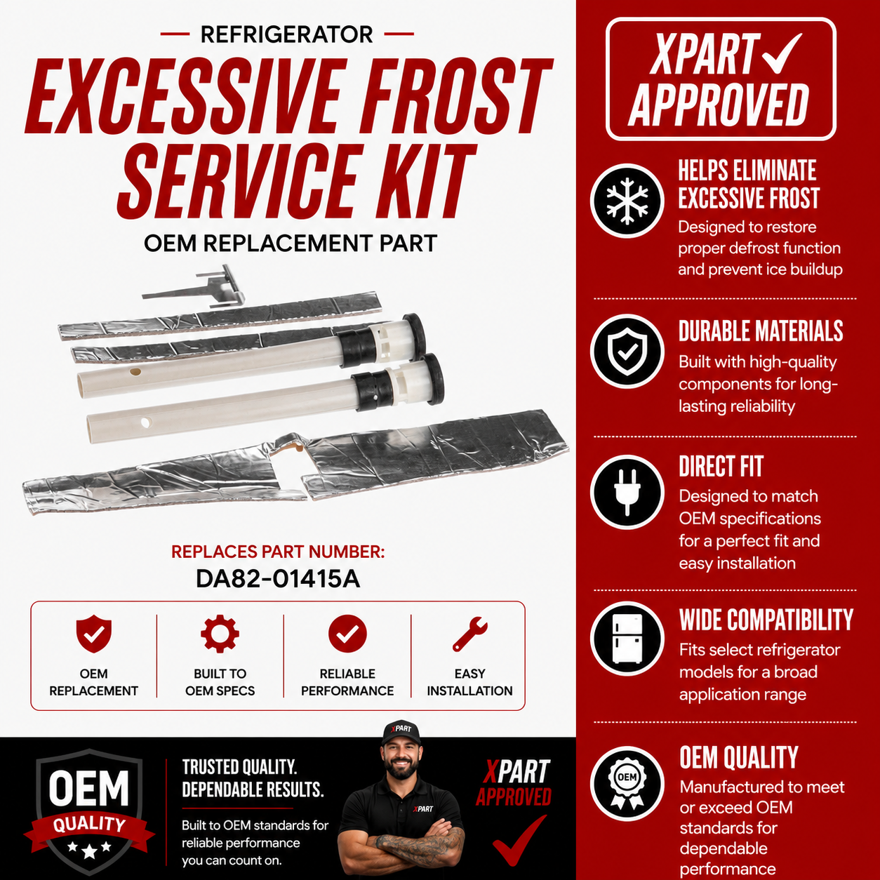 Refrigerator Excessive Frost Service Kit DA82-01415A