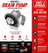Washer drain pump with Xpart approval details on a white background