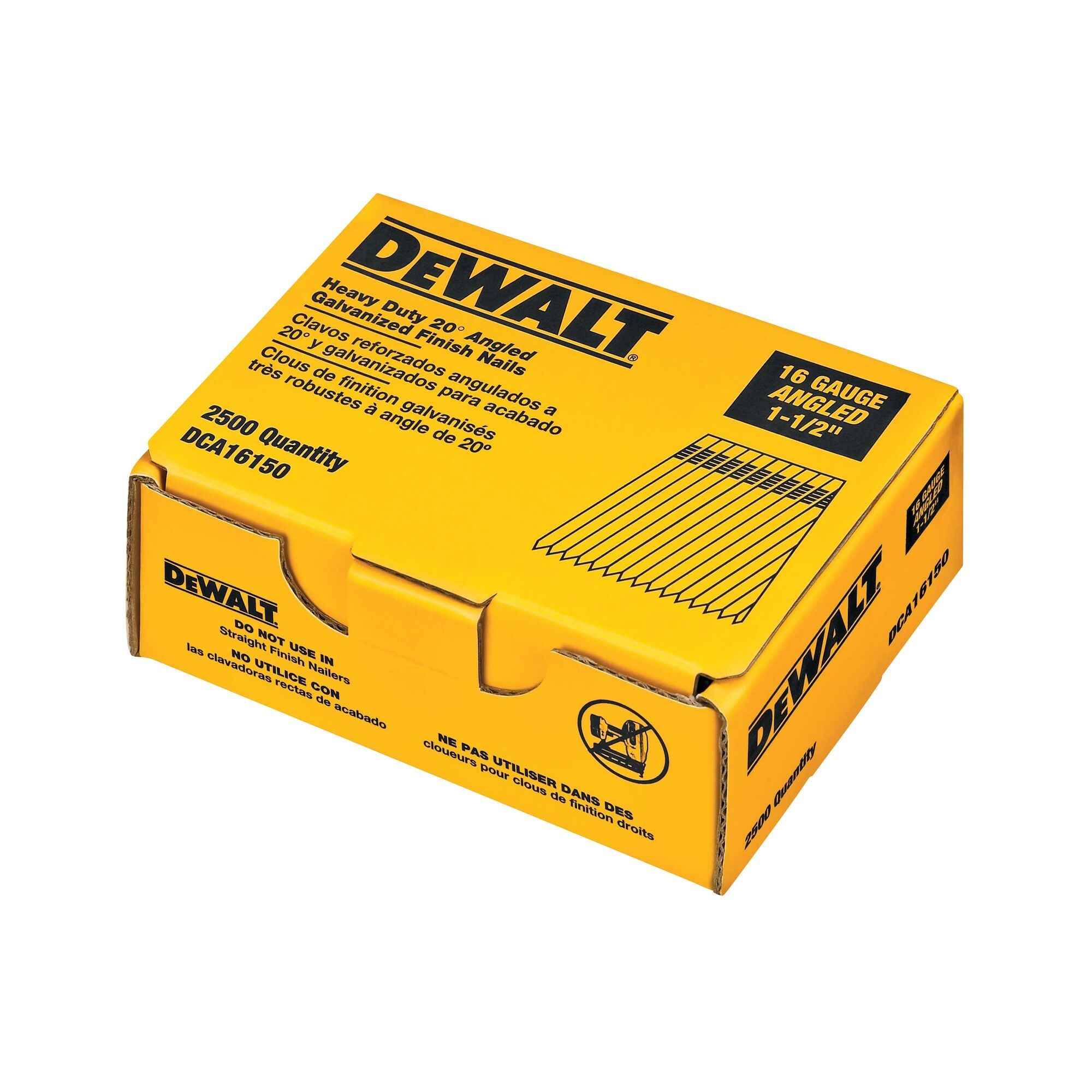 1-1/2" Angled Finish Nails (2500 Pack)