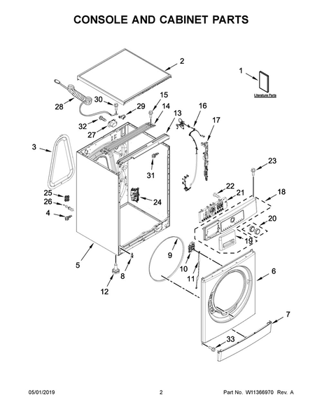 W11586057 Washer Console - XPart Supply