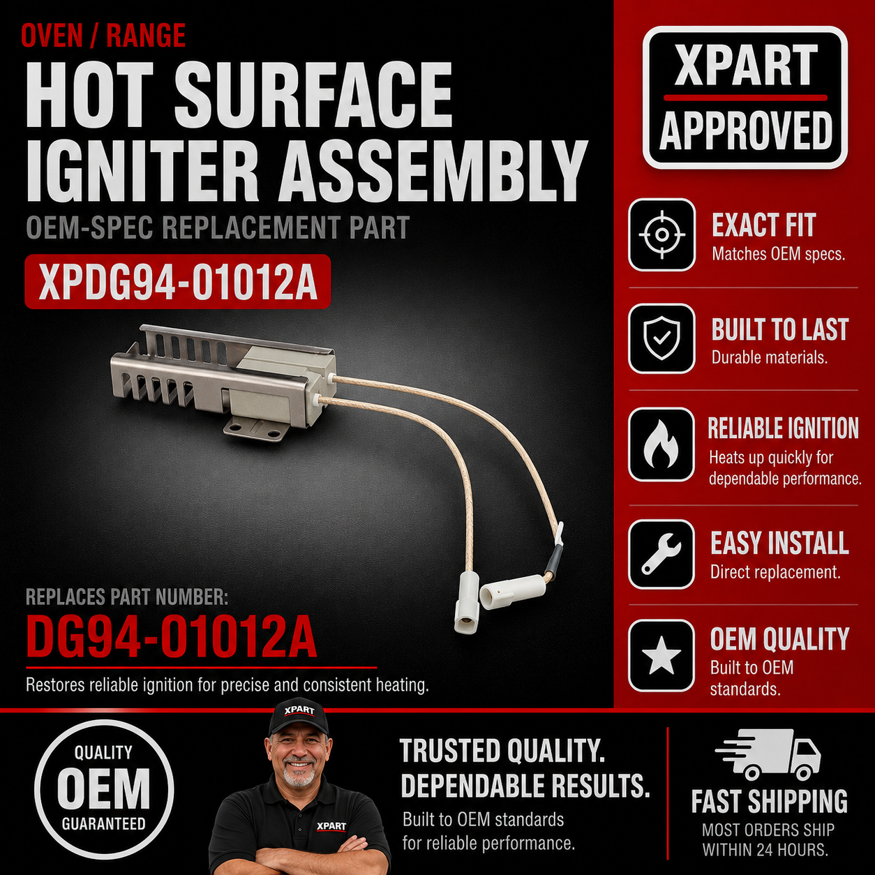 DG94-01012A Hot Surface Igniter Assembly