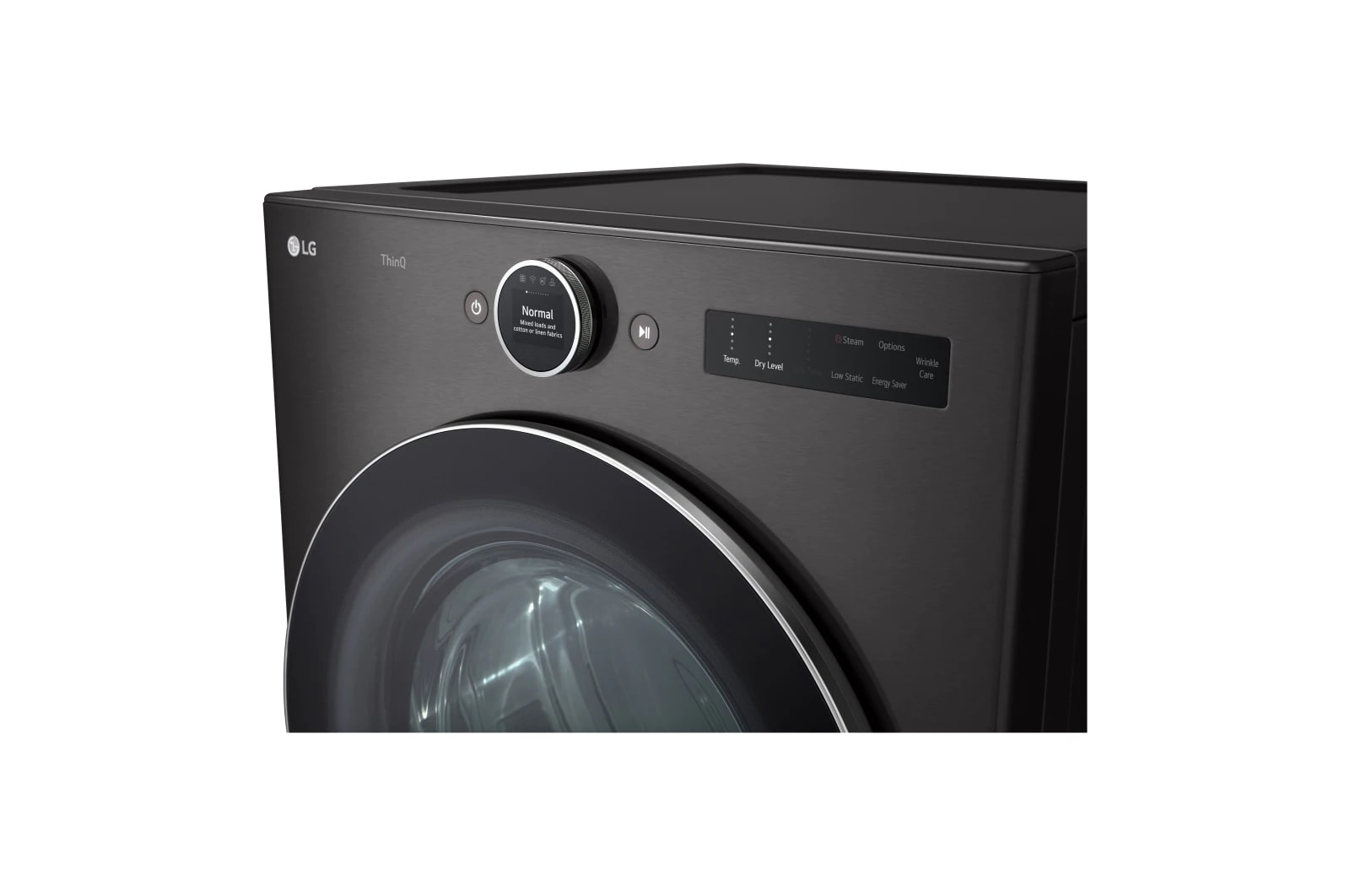 LG - 7.4 cu. Ft  Electric Dryer in Black Stainless - DLEX6700B