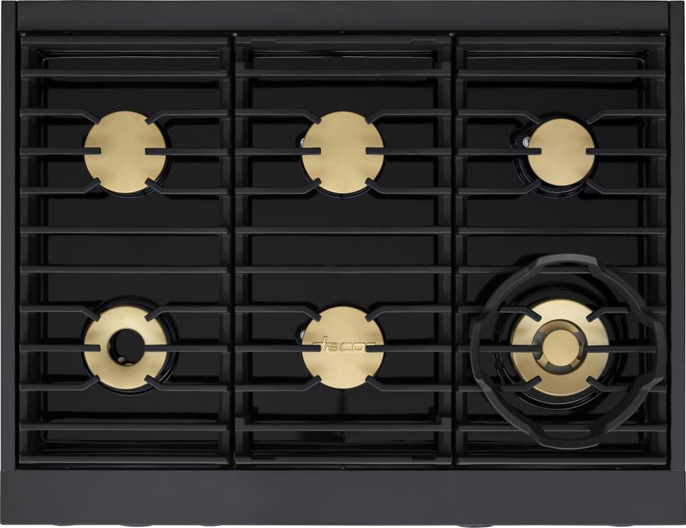 Dacor - 4.8 cu. ft  Dual Fuel Liquid Propane Range in Black Stainless - DOP36M86DPM