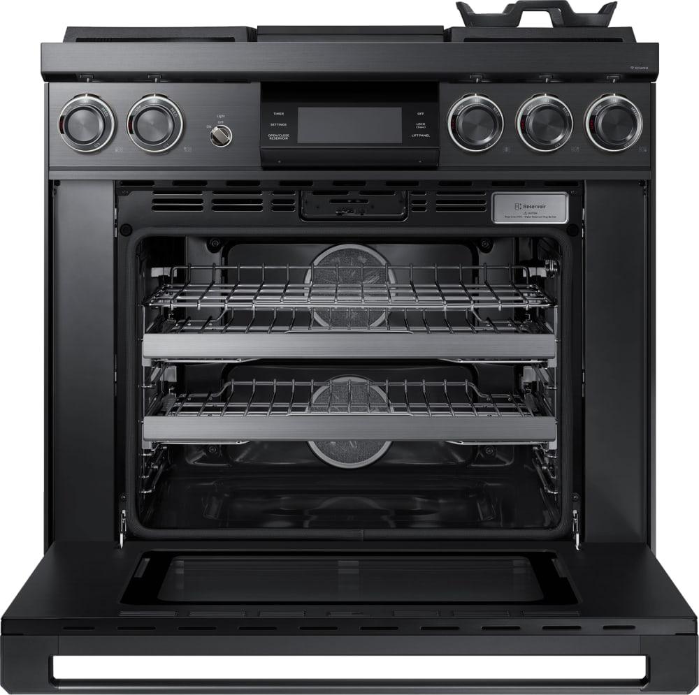 Dacor - 4.8 cu. ft  Dual Fuel Range in Black Stainless - DOP36M94DLM