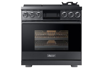 36-inch Pro Gas Range, Graphite Stainless Steel