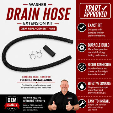 4' Flexible Washer Drain Hose Extension Kit