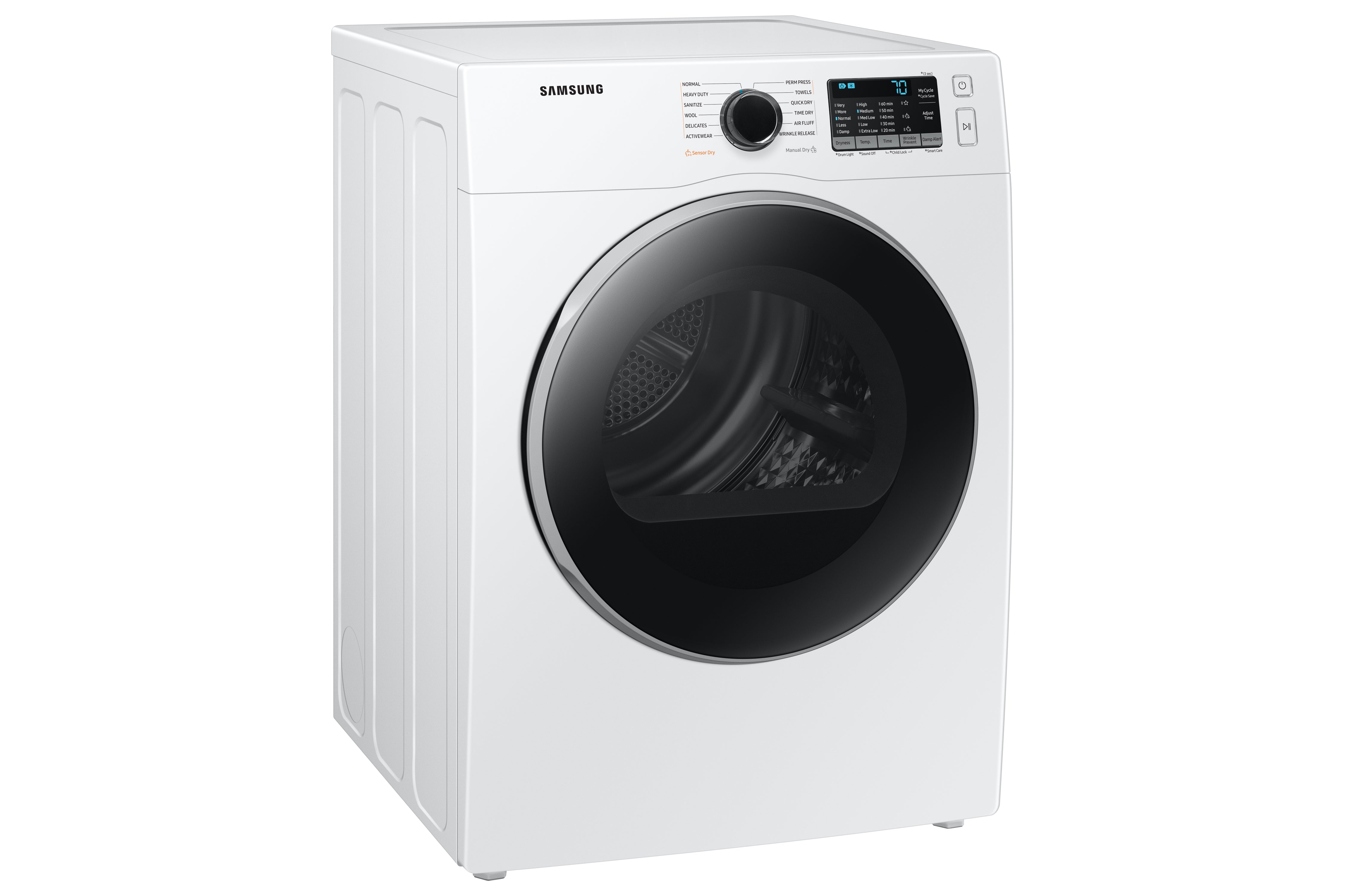 Samsung - 4 cu. Ft  Electric Dryer in White - DV25B6800EW