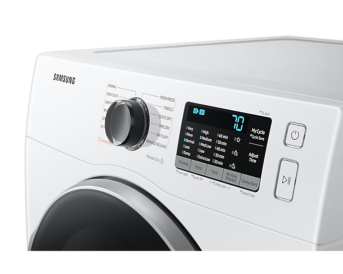 Samsung - 4 cu. Ft  Electric Dryer in White - DV25B6800EW