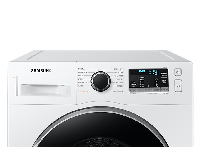 Samsung - 4 cu. Ft  Electric Dryer in White - DV25B6800HW