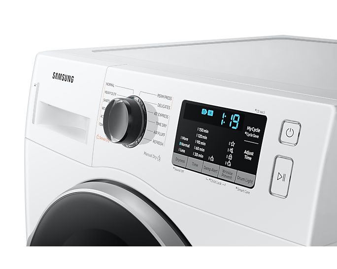 Samsung - 4 cu. Ft  Electric Dryer in White - DV25B6800HW