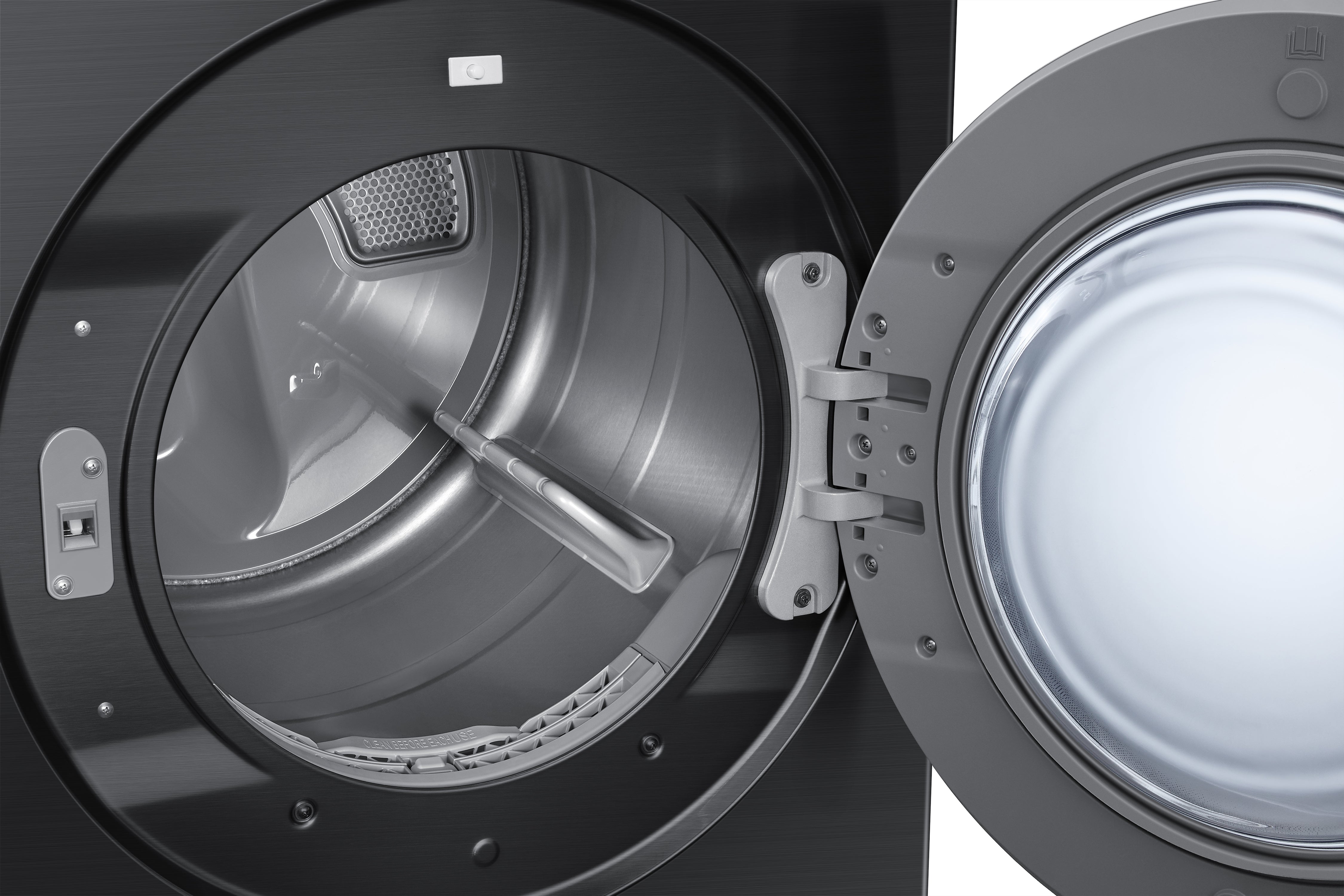 Samsung - 7.6 cu. Ft  Electric Dryer in Black Stainless - DVE53BB8700VAC