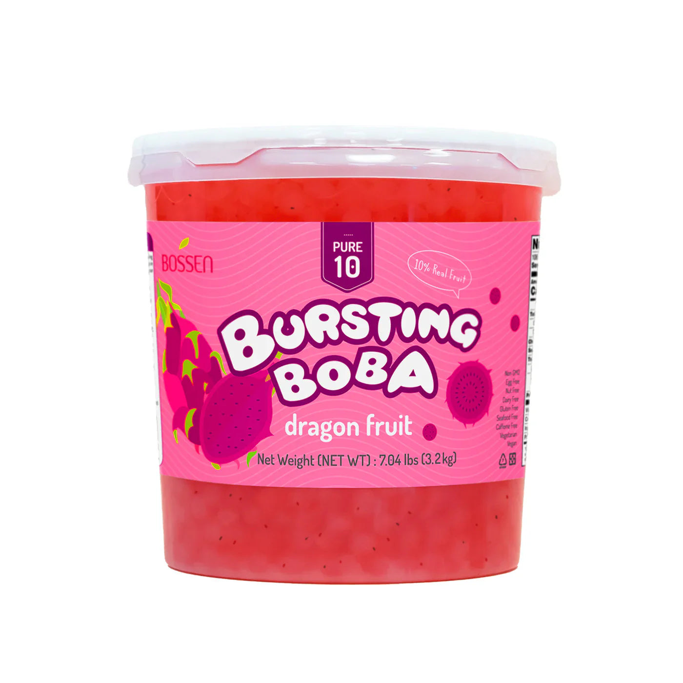 Dragon Fruit Bursting Boba (10% Real Fruit Juice) - Popping Boba - Bossen - Canada