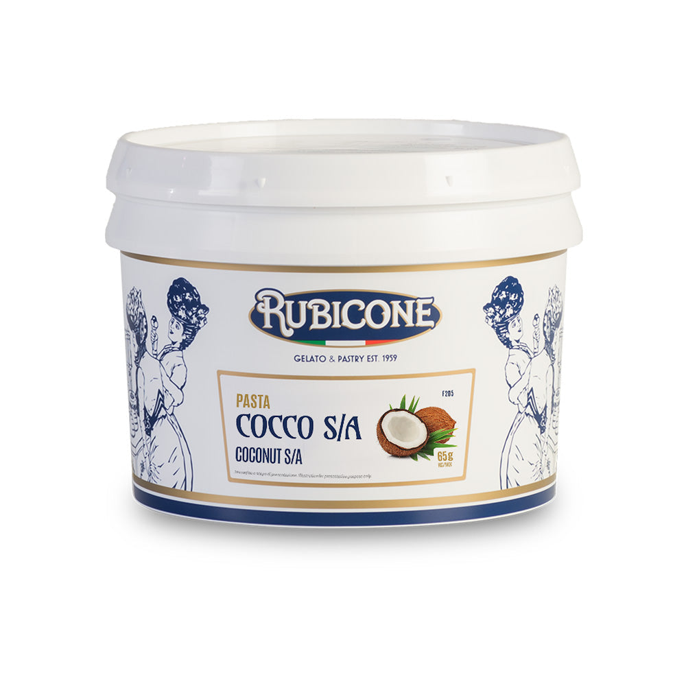 Coconut S/A Paste (Without alcohol) - Gelato Pastes - 3 KG Bucket - Rubicone Canada - Ships Free Within Canada on Orders Above CAD $199