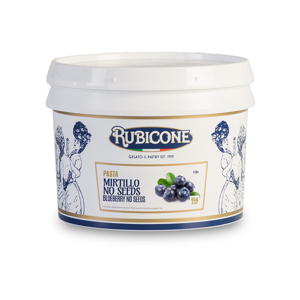 Blueberry Paste (No Seeds) - Gelato Pastes - 3 KG Bucket - Rubicone Canada - Ships Free Within Canada on Orders Above CAD $199