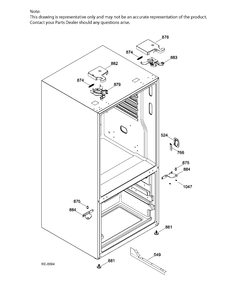 WR03F04427 Oven Hinge Top Asm, Right