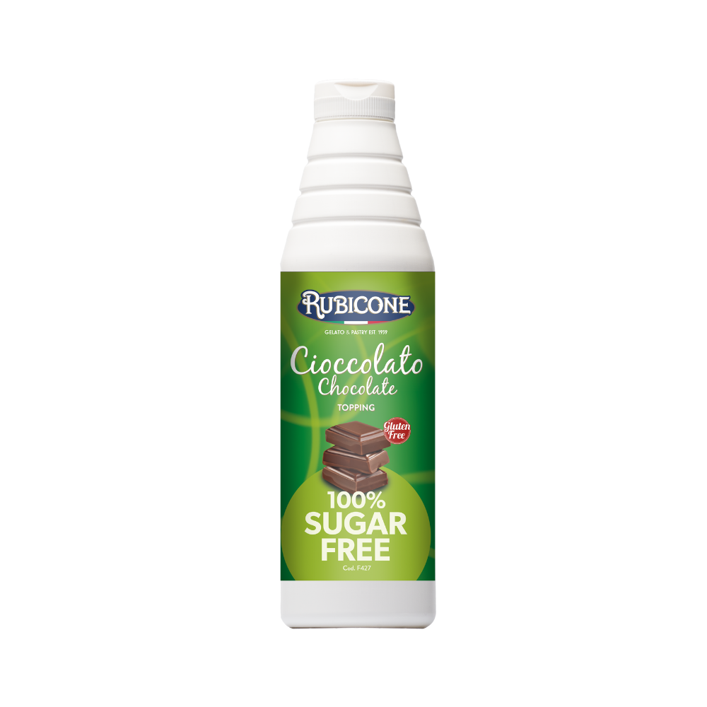 Sugarfree Chocolate Topping - 1 KG Squeeze Bottle - Rubicone Canada