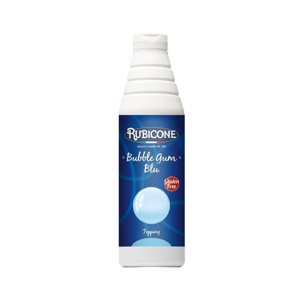 Blue Bubble Gum Topping - 1 KG Squeeze Bottle - Rubicone Canada